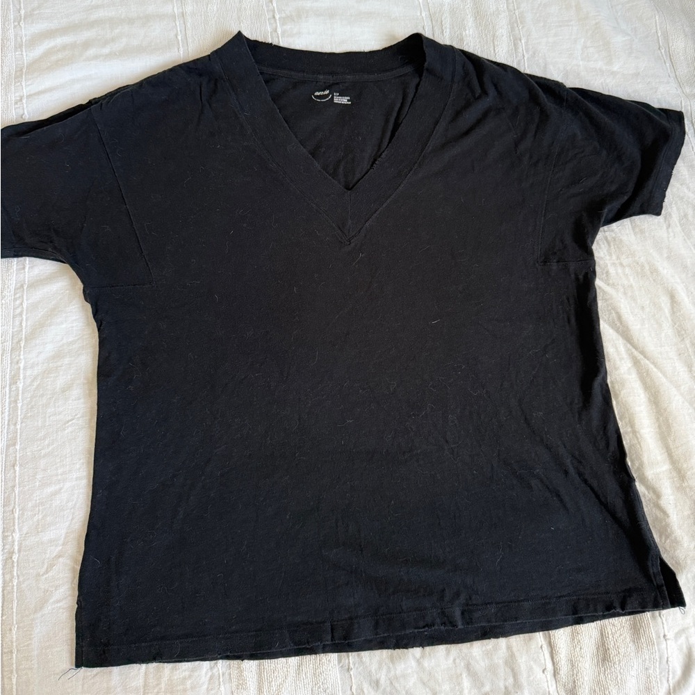 Aerie Black V-Neck T-Shirt